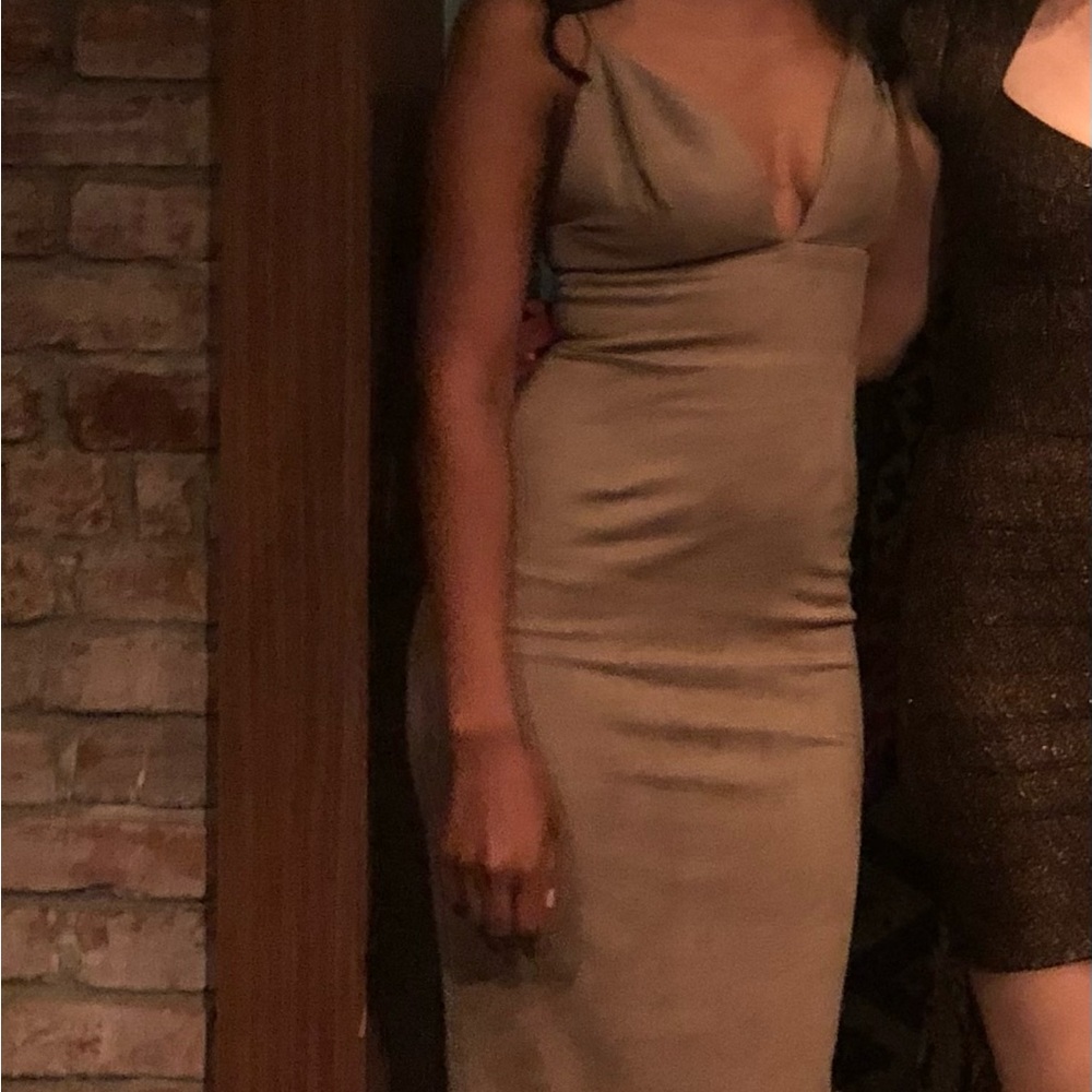 Elegant Tan Dress - Picture 3 of 3